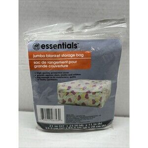 JUMBO BLANKET STORAGE BAGS Clear Plastic Zipper 1 Bags/Pk, Light Duty